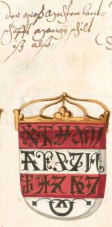 Bars with sable on gules and sable on argent, 1602-1604 Wappenbuch der Konrad Grünenberg BSB-Hss Cgm 9210, f86